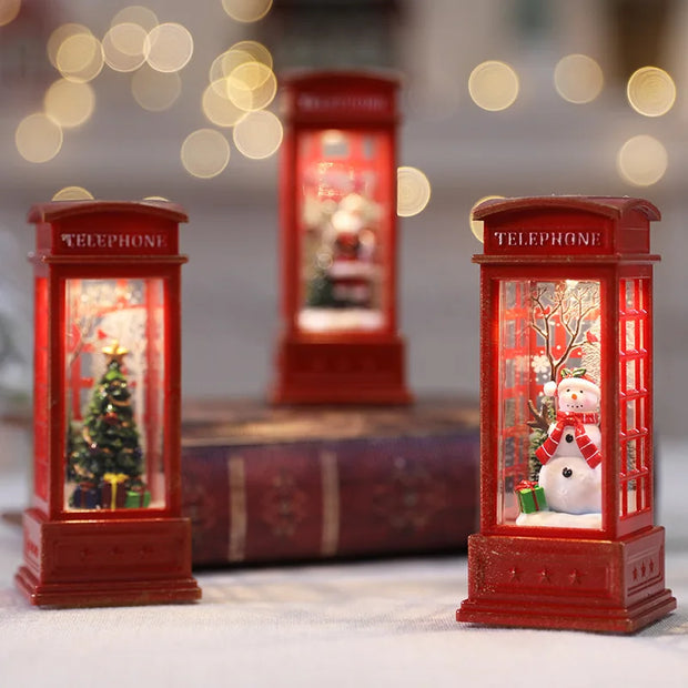 Christmas Telephone Booth Lantern